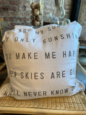 You are my sunshine pillow