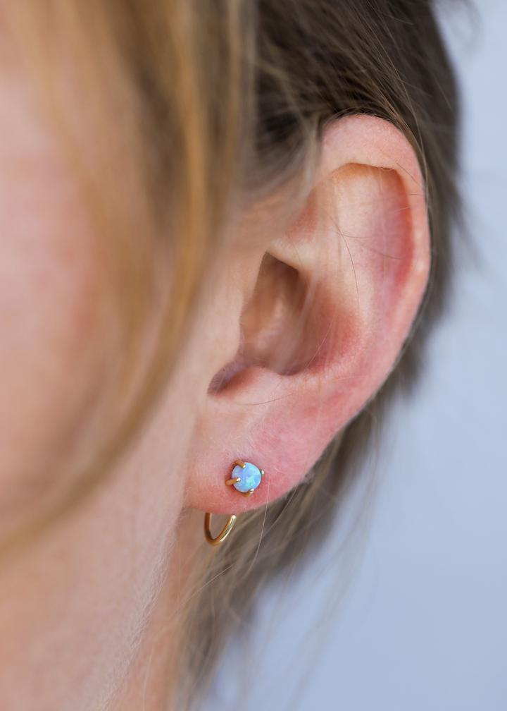 Opal Huggie Earrings