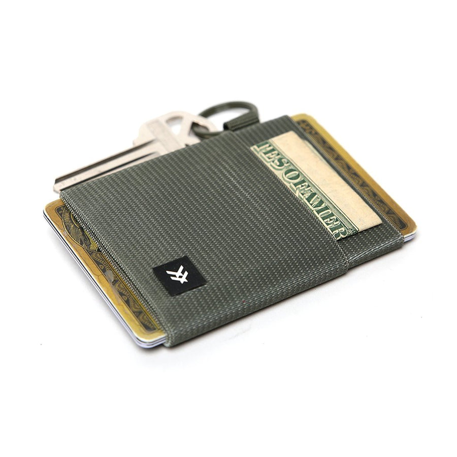Thread Wallet- Elastic Card Holder GREEN