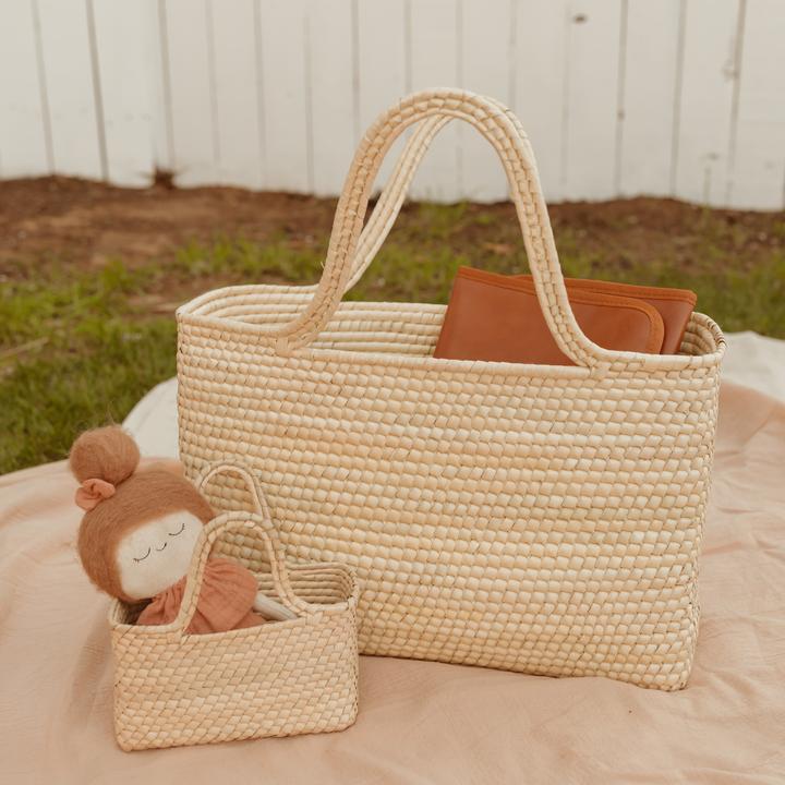 Magnolia Straw Market Tote