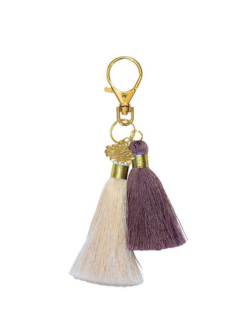 Twin Tassel Keychain