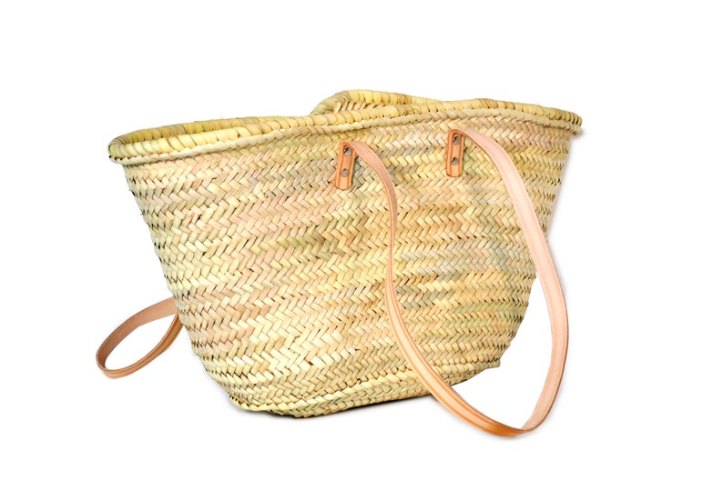 Large French Market Bag with Zipper